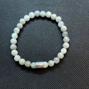 Graciela-made Labradorite Bracelet with Sterling Silver Artist Thumb Print